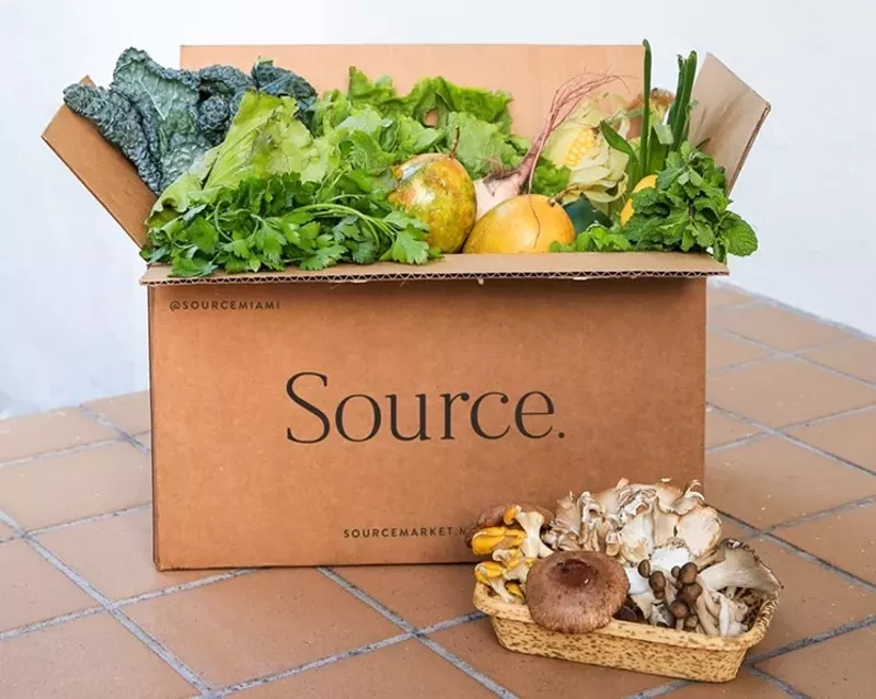 Image: Source Market & Table delivers locally grown organic produce and other local products like eggs, coffee, baked goods, and pantry staples.