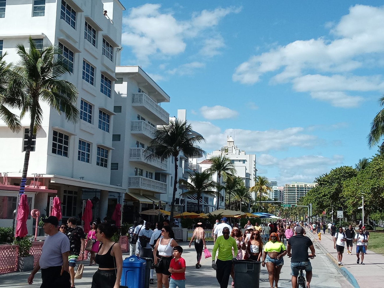 Spring break has seen a large influx of tourists on South Beach's Ocean Drive, sometimes to the detriment of businesses.