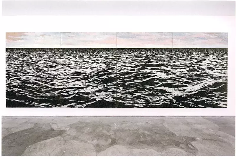 Image: Yoan Capote's "Island (sea-escape)" (2010) is on view at PAMM.