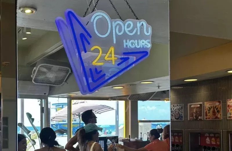 Image: South Florida frozen yogurt shop Andias Frozen Yogurt on the Hollywood Beach Broadwalk is going viral on TikTok because it's open 24 hours a day.