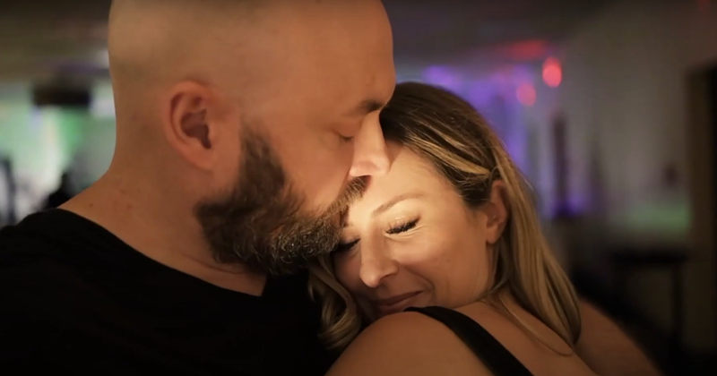 Image: A photo of Jacob Bickelhaupt and Nadia Bickelhaupt embracing.