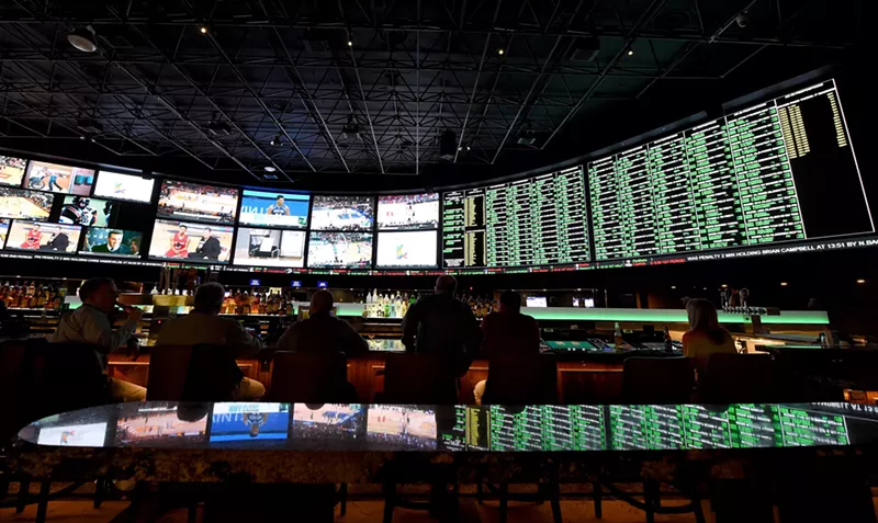 Image: Ahead of the Super Bowl, the sports-betting room at the Westgate Las Vegas Resort & Casino was bustling on February 2, 2016 in Las Vegas, Nevada.