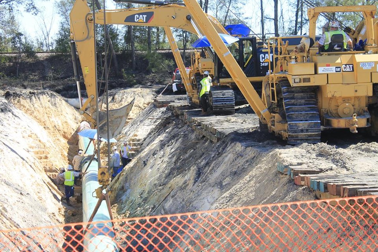 Construction of the Sabal Trail Pipeline in Marion County this past February.