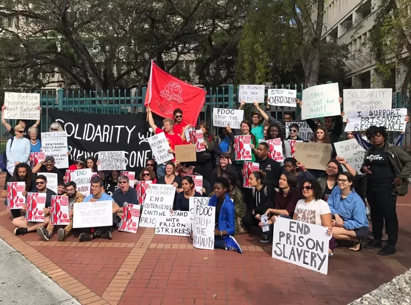 Image: Activists gathered in downtown Miami on MLK Day to rally for #OperationPUSH.