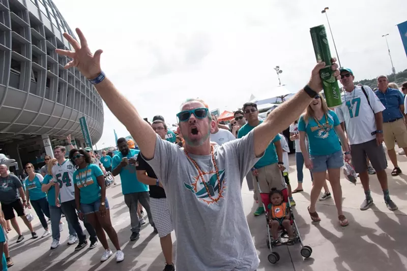 Image: Miami Dolphins fans curse more than almost any other fan base, a new study says.