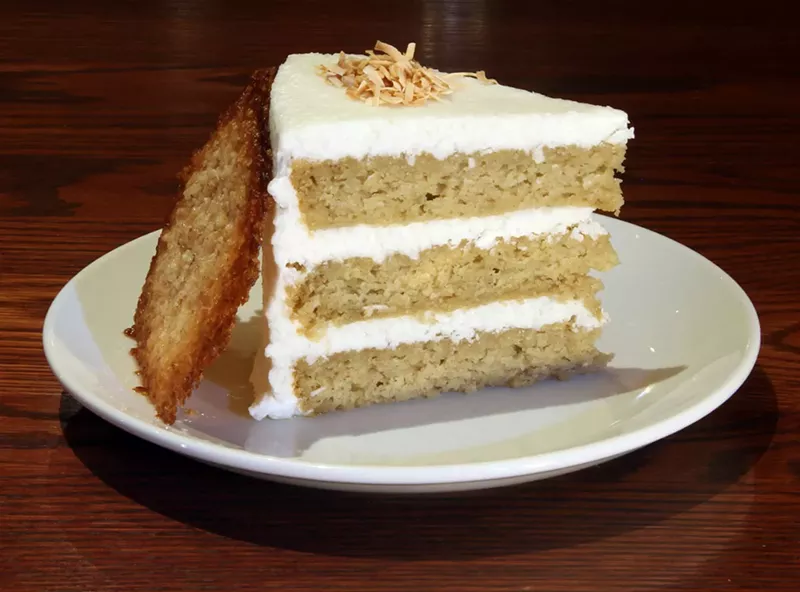 Image: Sublime's three-layer coconut cake.