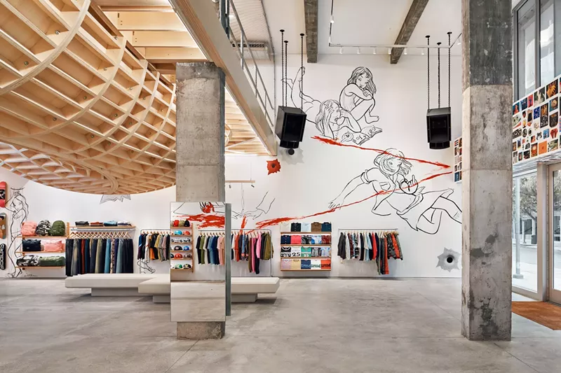 Image: The new store will display "a fully suspended skate bowl above the floor space" by Steven Badgett’s Simparch.