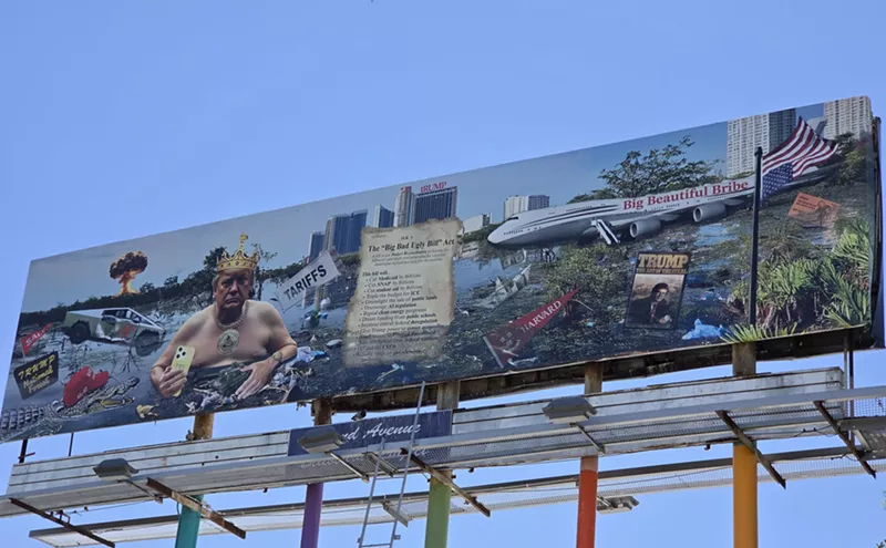 Image: Alligator Alcatraz Earns Trump New 'Swamp King' Billboard