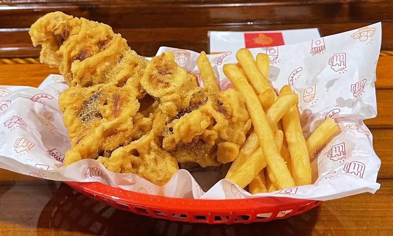 Image: fried chicken and french fries