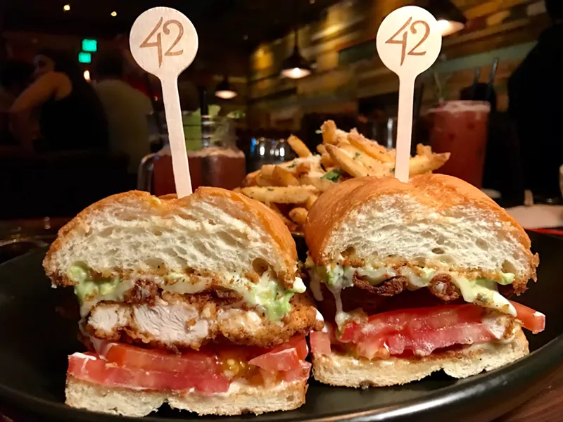 Image: Order a truffle-infused crispy chicken tender melt at Tap 42's newest location in midtown Miami.