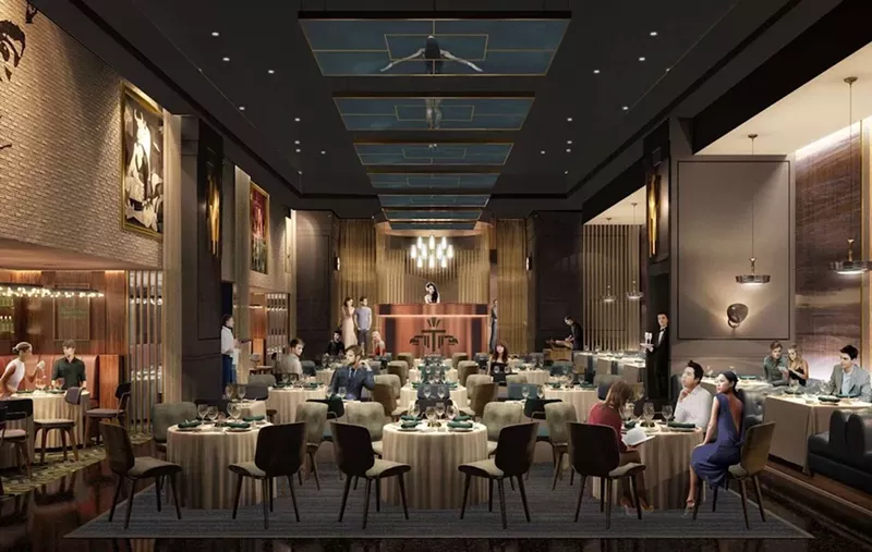 Image: A rendering of the Tatel Miami dining room.