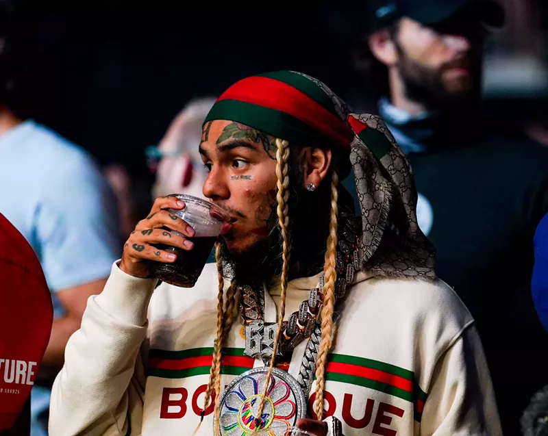 Image: Rapper Tekashi 69 during UFC 265 at Toyota Center on July 7, 2021 in Houston, Texas.