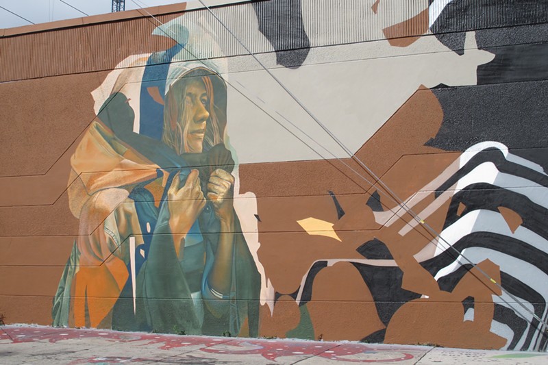 A portion of Telmo Miel's mural in Wynwood.