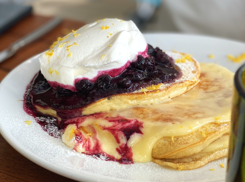 Image: Pancakes and jam on a plate