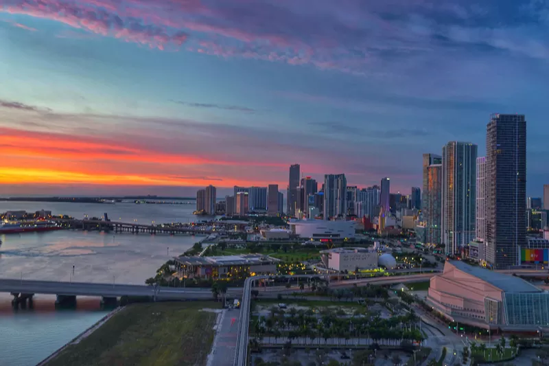 Image: The downtown Miami skyline.