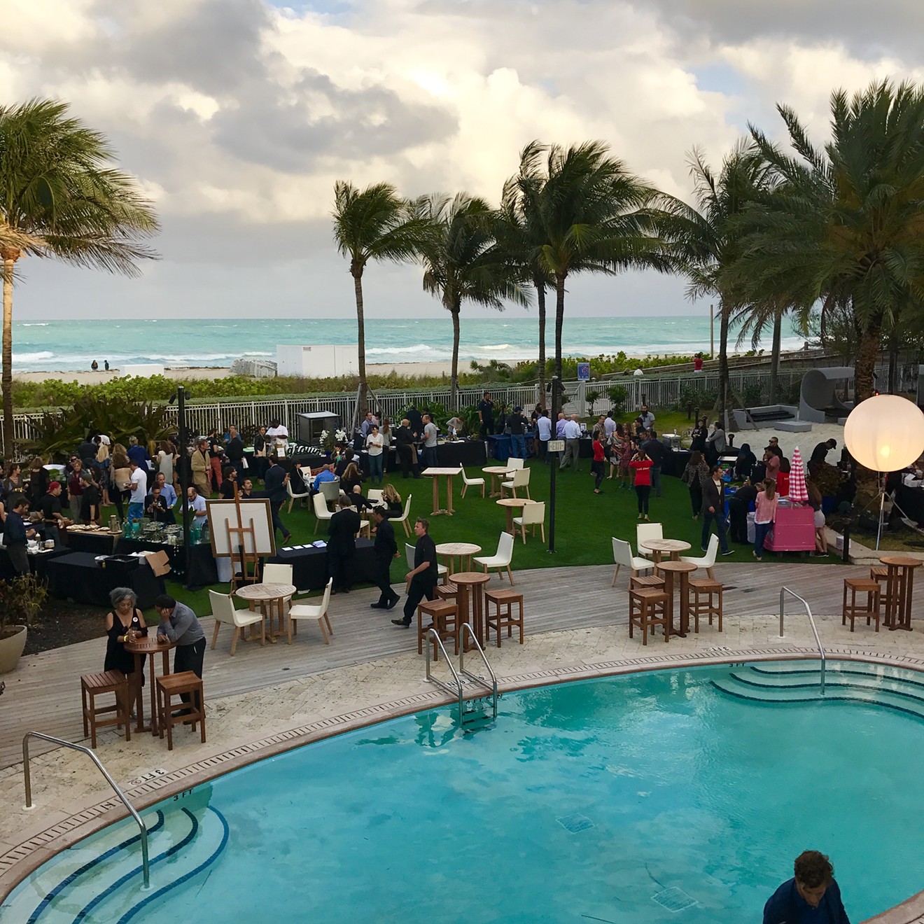The Eden Roc:  A sublime backdrop for the sixth-annual Slow Food "Snail of Approval" Tasting Party.
