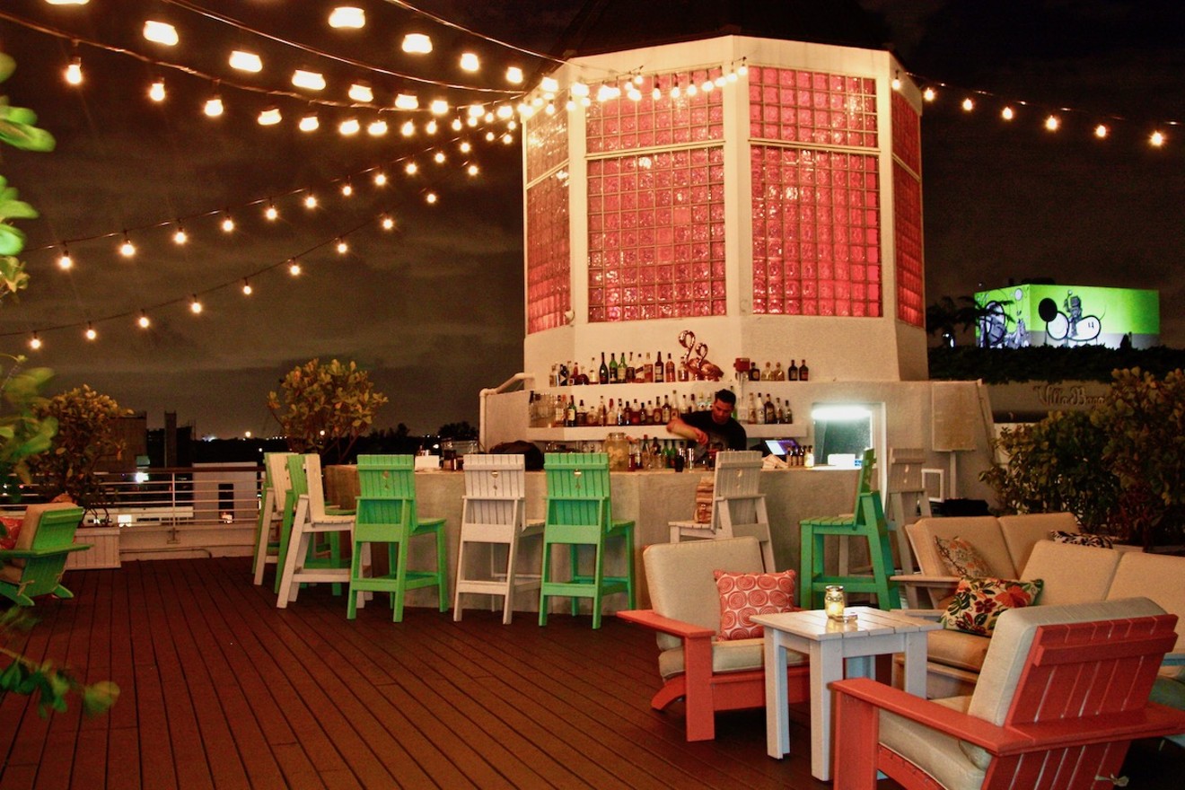 The Cape rooftop bar at the Townhouse Hotel in Miami Beach.