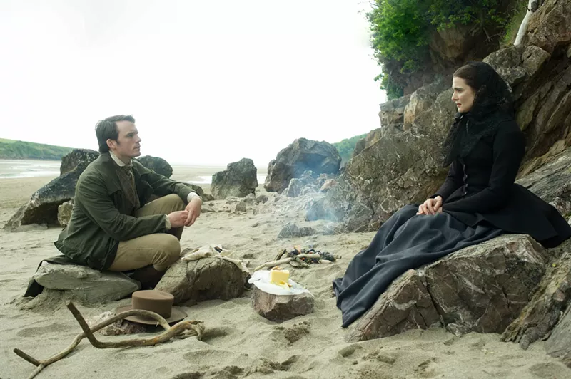 Image: Rachel ain't having it: Claflin and Weisz.