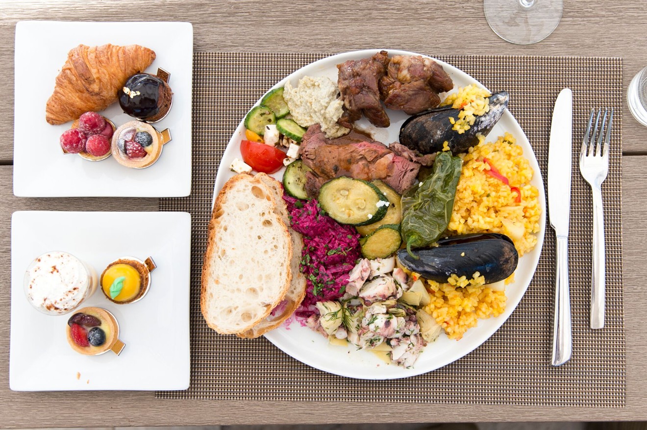 Sample a libitttle of everything at the Deck's buffet brunch.