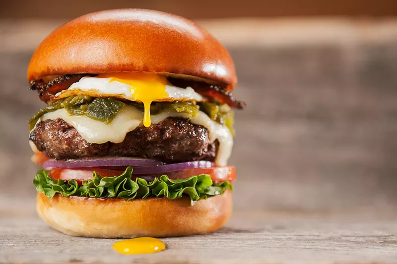 Image: Watch Sunday football with brunch burgers and mimosas.