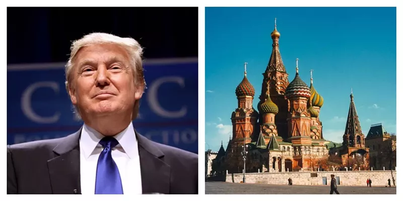 Image: Donald Trump's alleged ties to Russian spies are outlined in a secret dossier published by BuzzFeed last night.