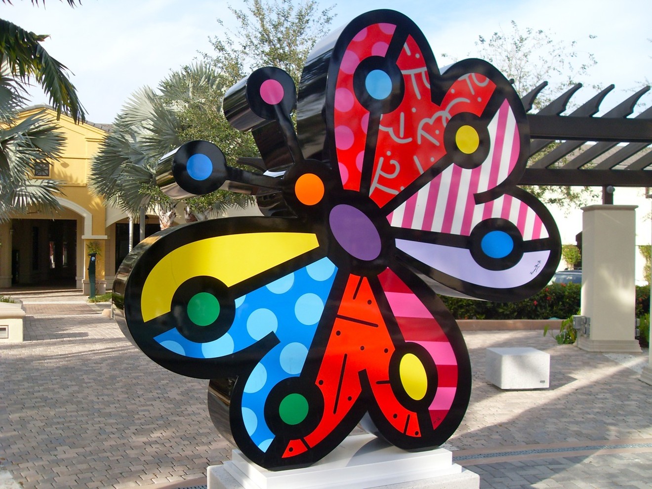A Britto butterfly at the Shops at Midtown Miami.