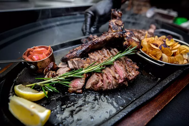 Image: A rib-eye dish at the Gramercy.