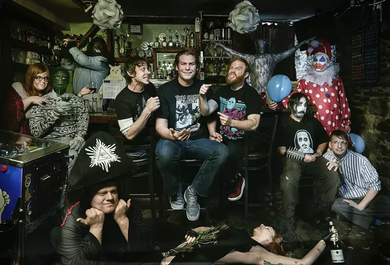 Image: The Last Podcast on the Left co-hosts Marcus Parks (left), Ben Kissel (middle), and Henry Zebrowski (right).