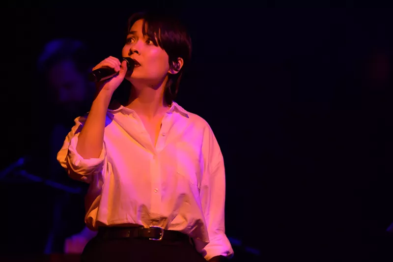 Image: Mitski performing on stage