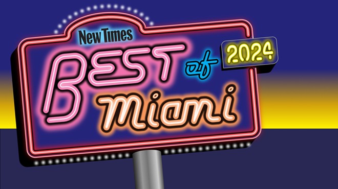 neon-themed logo for 2024 New Times Best of Miami® issue