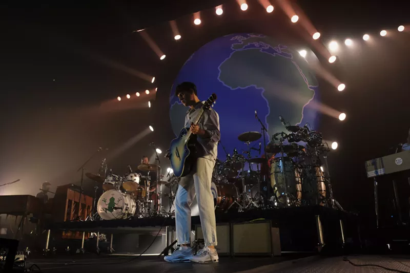 Image: Ezra Koenig led a newly re-energized iteration of Vampire Weekend at the James L. Knight Center Saturday night. See more photos from Vampire Weekend's performance in Miami here.
