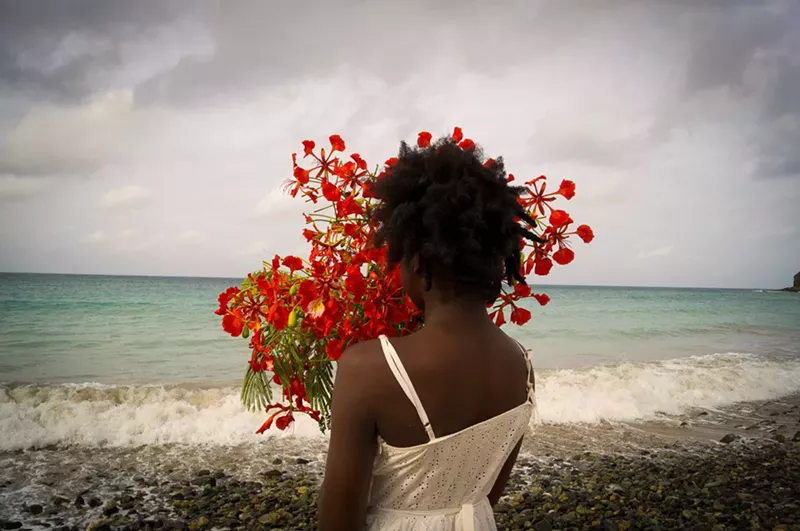 Image: Deborah Jack's water between us remembers, so we wear our history on our skin, long for a sea-bath and hope the salt will cure what ails us (2016).