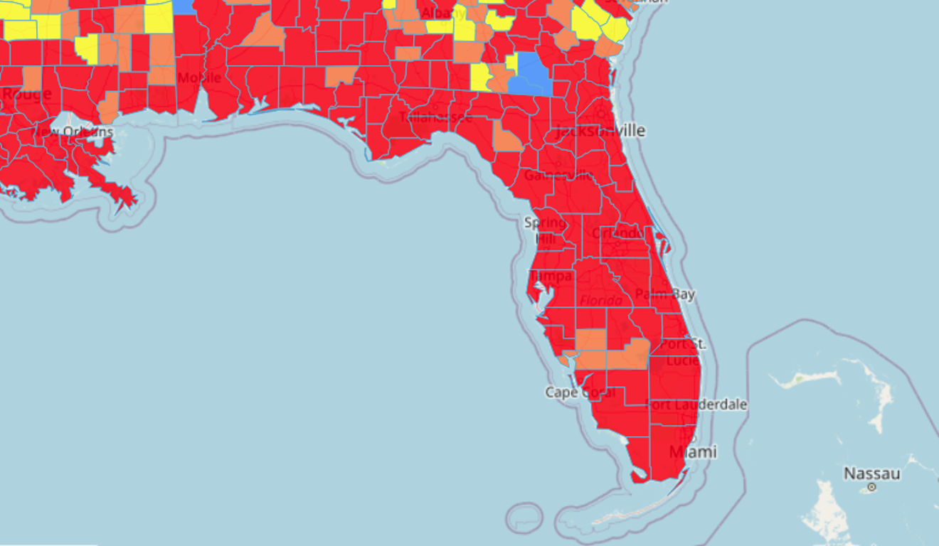 In Miami-Dade, COVID-19 cases have more than tripled since mid-June, rising from 2,231 cases the week of June 18-24 to 7,062 the week of July 9-15.