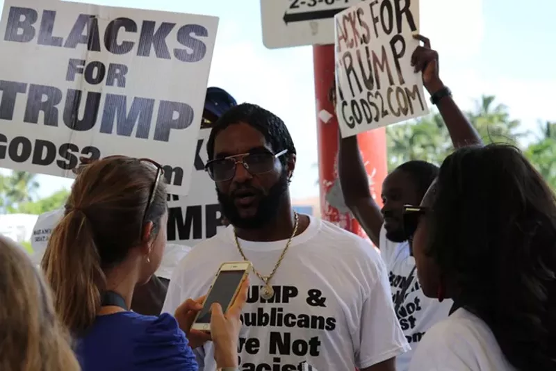 Image: Michael the Black Man at a Donald Trump rally in Miami in 2016.