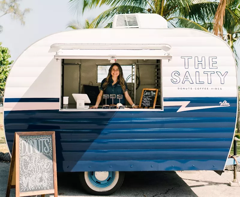 Image: The Salty Donut Trailer is now a permanent fixture on Lincoln Road.