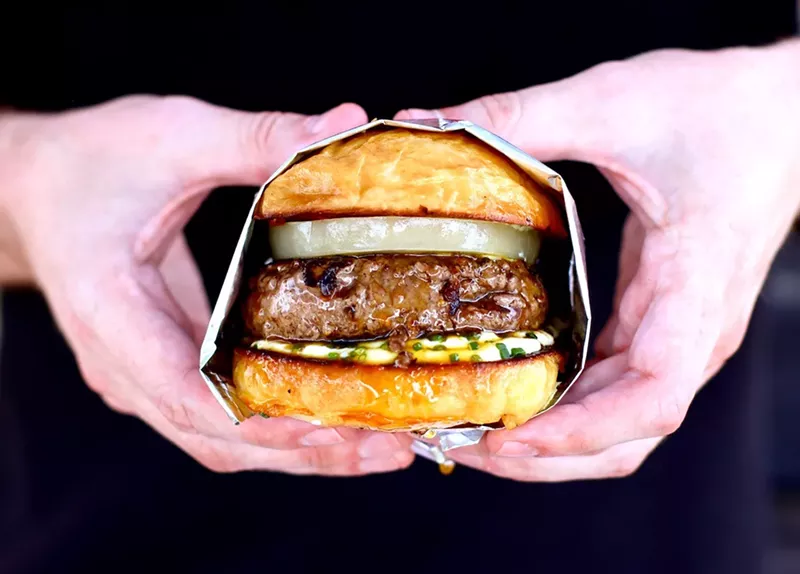 Image: The "Champ" burger from Coney Burger.