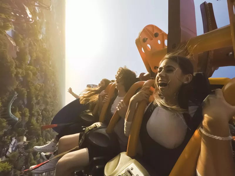 Image: Falcon's Fury at Busch Gardens.