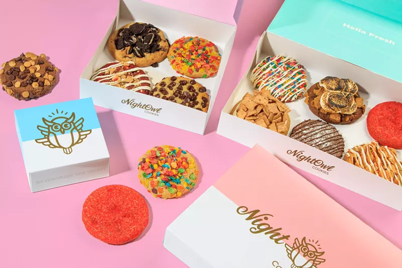 Image: Cookie boxes filled with cookies