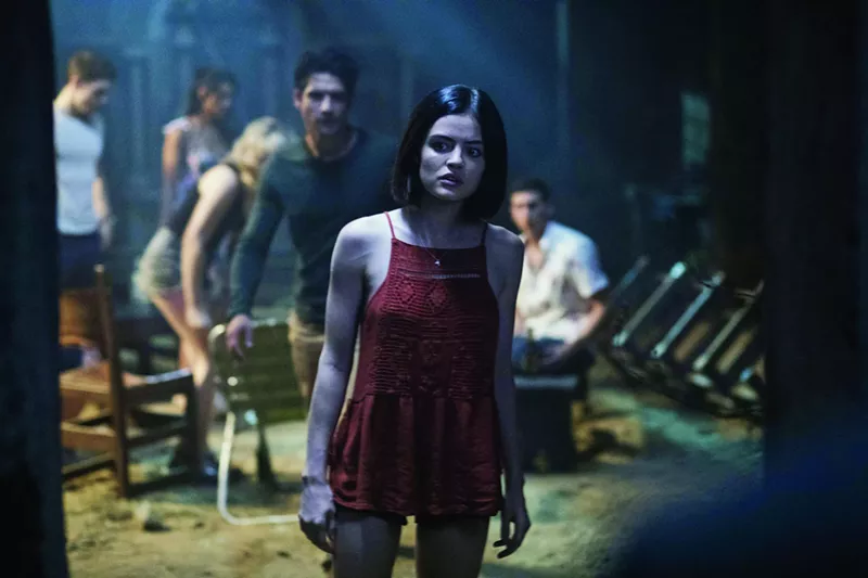 Image: Lucy Hale portrays Olivia, a USC senior who soon finds herself surrounded by schoolmates with glowing red eyes and demonically distorted faces in Blumhouse’s Truth or Dare.