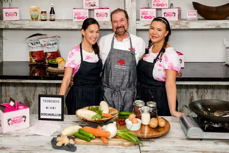 Image: Michele Kaminski, Allen Susser, and Jennifer Kaminski at 2 Korean Girls.