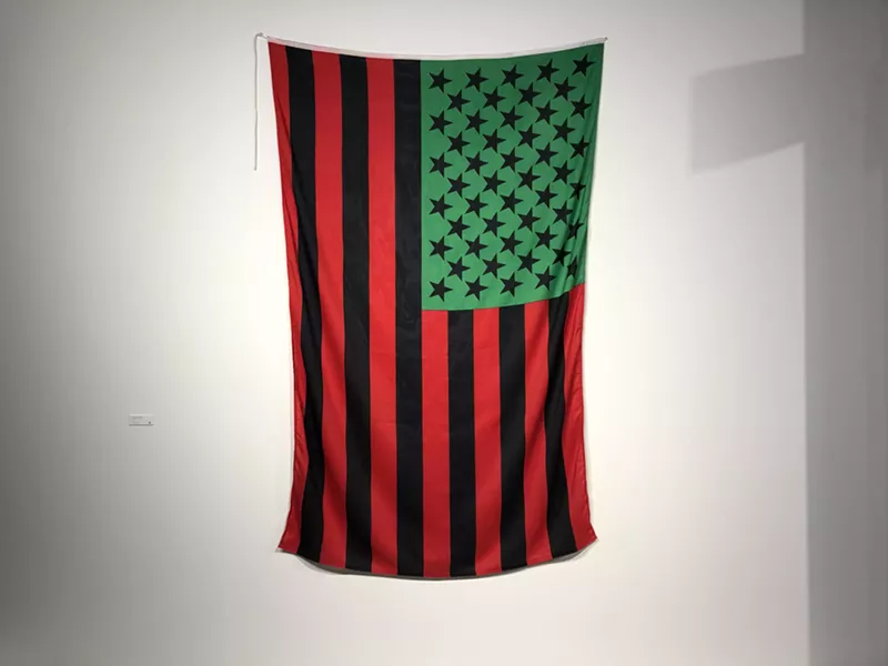 Image: David Hammons' African-American Flag sold for more than $1.5 million at Art Basel Miami Beach 2019.