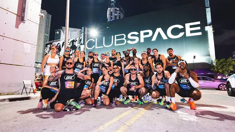 Image: Miami Marathon runners at Club Space in Miami