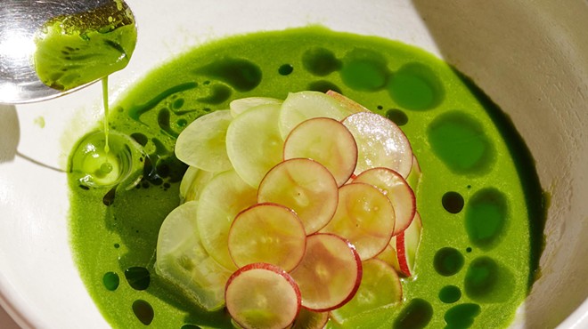 A green dish