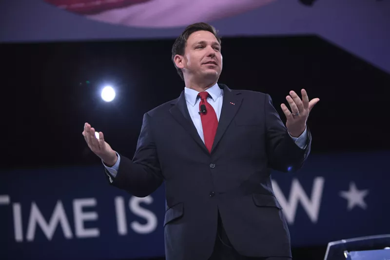 Image: Then-congressman Ron DeSantis speaking at the 2016 Conservative Political Action Conference (CPAC) in National Harbor, Maryland.