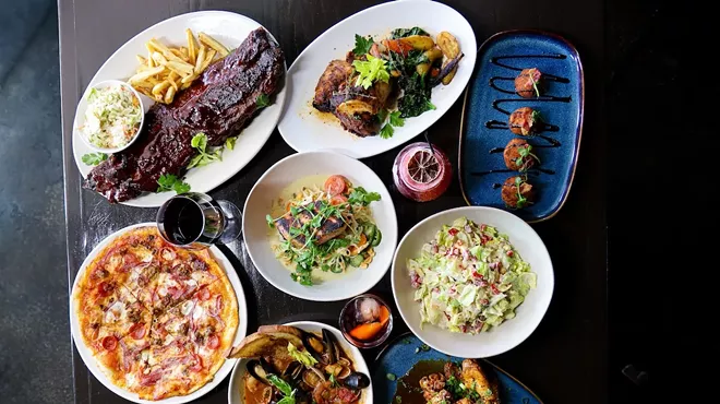 dishes on a table