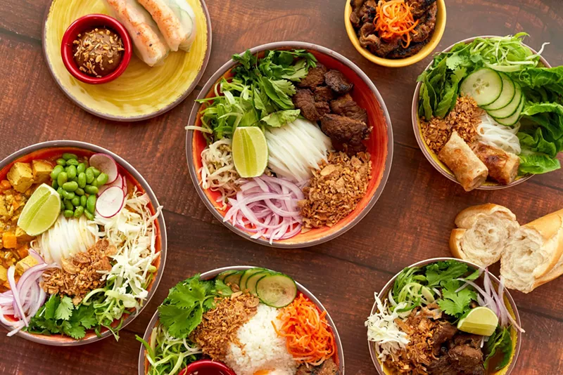 Image: Tran An's phos and rice bowls.
