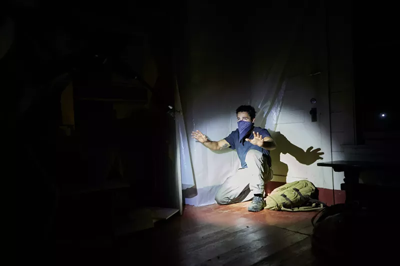 Image: Christopher Abbott in the spotlight.