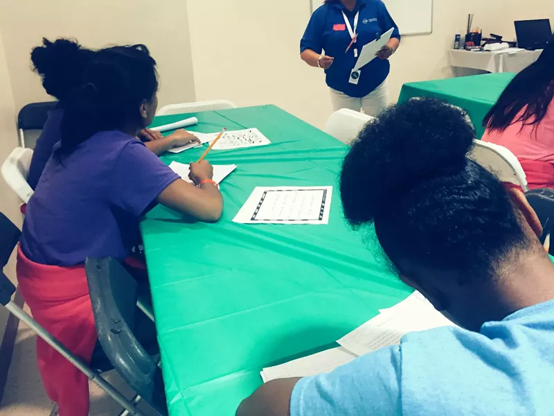 Image: Activity time at the Homestead Temporary Shelter for Unaccompanied Children.