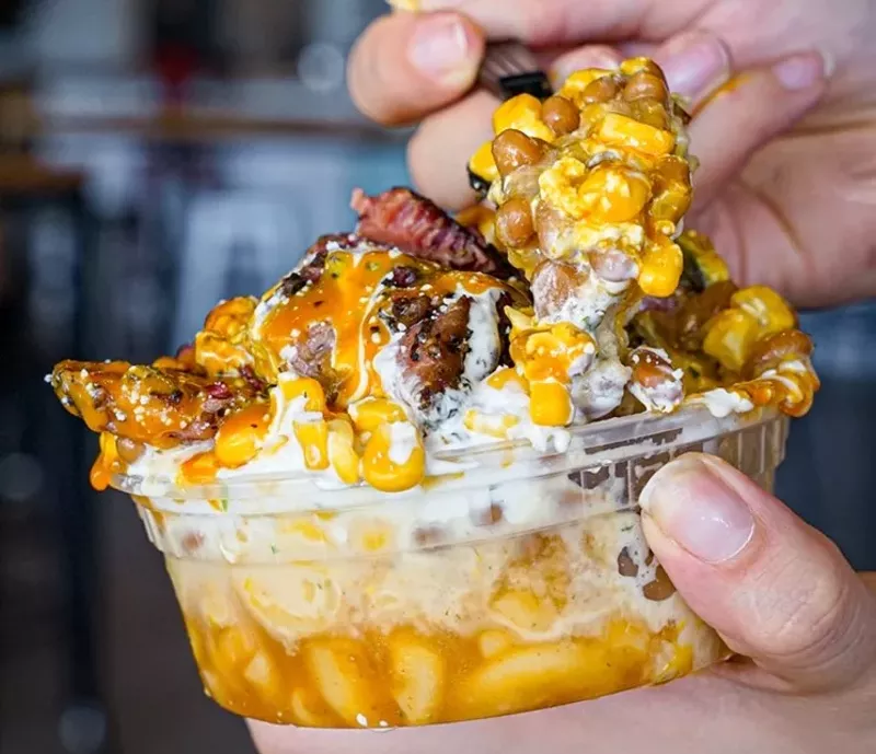 Image: The "Brisket Sundae" at La Traila.