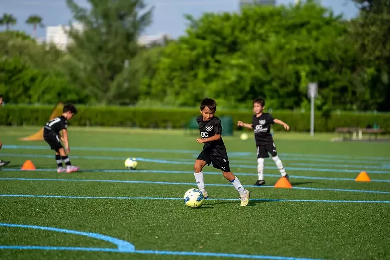 Image: Soccer has resumed on Waterways Park's new turf fields in Aventura.